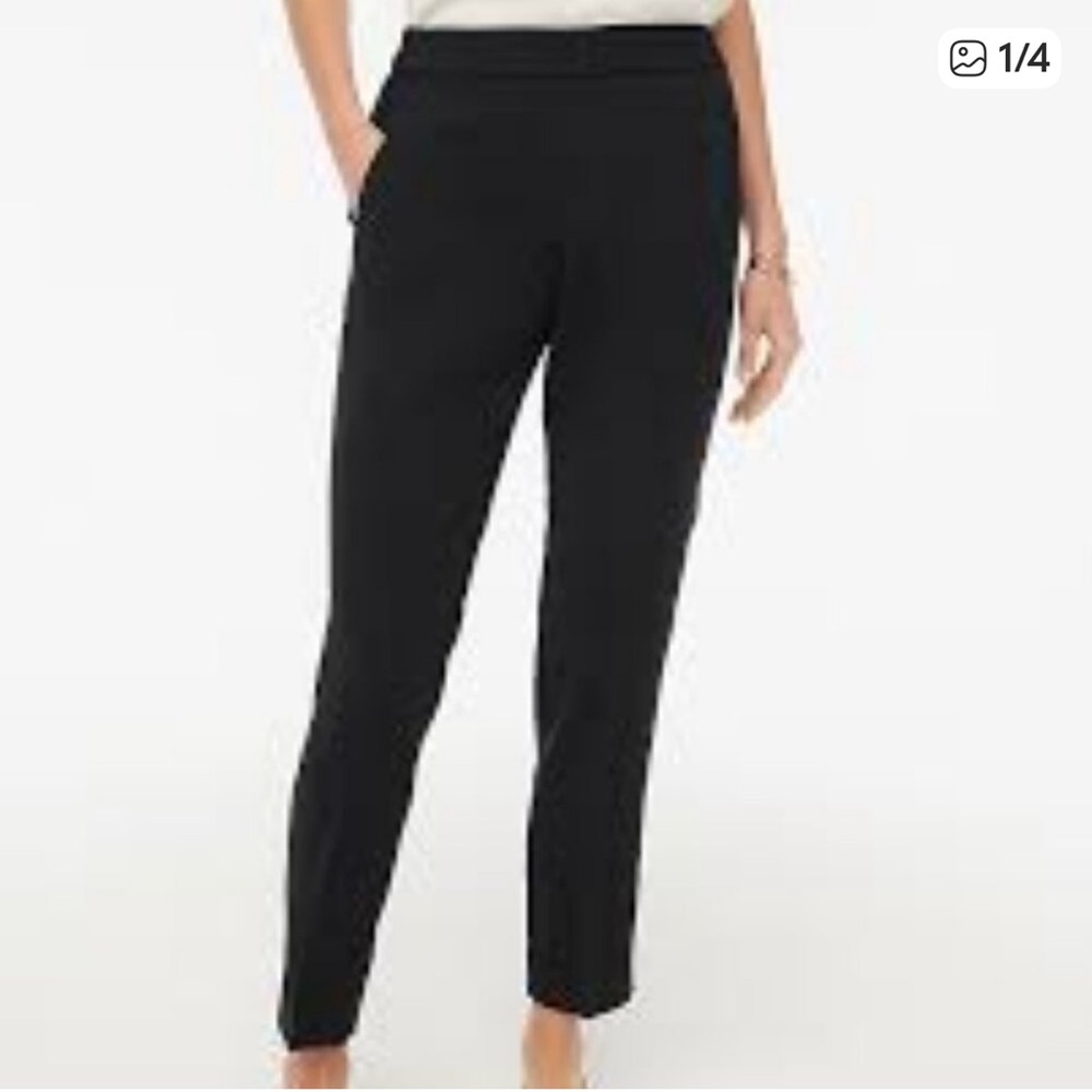 J. Crew Jamie Black Lightweight Pull On Straight Leg Pants, 10 Tall